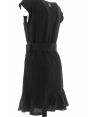 A|X Armani Exchange Donna Abito Scollo a V Tinta Unita Nero