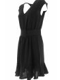 A|X Armani Exchange Donna Abito Scollo a V Tinta Unita Nero