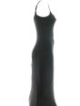 Calvin Klein Abitino Lungo Donna Nero Aderente Con Spalline Tinta Unita