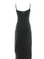 Calvin Klein Abitino Lungo Donna Nero Aderente Con Spalline Tinta Unita