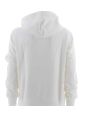 Calvin Klein Donna Felpa Garzata Cappuccio Chiuso Tinta Unita Big Logo CK