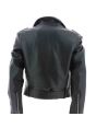 Calvin Klein Donna Giacca Bomber Nera Modello Tipo Chiodo Ecopelle