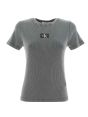 Calvin Klein T Shirt Donna Manica Corta Giro Collo, Realizzata con Tessuto a Costine a Tinta Unita