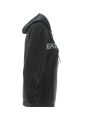EA7 Emporio Armani Donna Felpa Garzata Ful Zip Con Cappuccio Tinta Unita