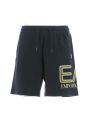 EA7 Emporio Armani Uomo Bermuda in Felpa Garzata Tinta Unita Con Coulisse