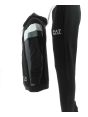 EA7 Emporio Armani Uomo Tuta Felpa Garzata Full Zip Cappuccio Bicolor