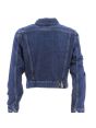 Calvin Klein Donna Giacca Jeans Crop Stone Wash Blu