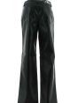 Calvin Klein Donna Pantalone Ecopelle Tinta Unita Nero