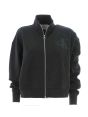 Calvin Klein Donna Felpa Crop Grazata Full Zip Tinta Unita