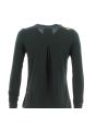 EA7 Emporio Armani Donna T Shirt Manica Lunga con Logo Strass