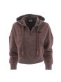 EA7 Emporio Armani Felpa Felpata Crop Full Zip Cappuccio Donna