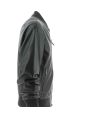 Armani Exchange Giacca Bomber Uomo in Ecopelle Nera con Maxi Logo AX