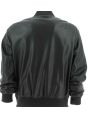 Armani Exchange Giacca Bomber Uomo in Ecopelle Nera con Maxi Logo AX