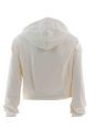 A|X Armani Exchange Donna Felpa Crop Garzata Cappuccio Chiuso