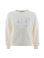 A|X Armani Exchange Donna Felpa Garzata Giro Collo Black Edition