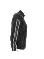 EA7 Emporio Armani Donna Felpa Garzata Nera Full Zip Natural Ventus