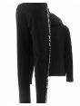 Tuta Donna Cappuccio Chiuso EA7 Emporio Armani in Felpa Tinta Unita Tape Armani