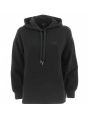 Felpa Garzata Cappuccio Chiuso A|X Armani Exchange Donna Tinta Unita Nera