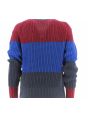 Pullover Cotone Calvin Klein Donna Girocollo Chunky Stripe Crew Neck Sweater