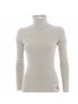 T shirt Manica Lunga Elasticizzata a Collo Alto Calvin Klein Donna
