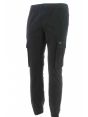 Pantalone Skinny Cargo Calvin Klein Uomo Tinta Unita Nero con Polsino
