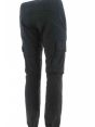 Pantalone Skinny Cargo Calvin Klein Uomo Tinta Unita Nero con Polsino