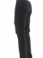 Pantalone Skinny Cargo Calvin Klein Uomo Tinta Unita Nero con Polsino