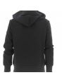 Felpa Garzata Cappuccio Full Zip A|X Armani Exchange Donna Tinta Unita Nero Logo AX in Metallo
