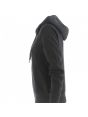 Felpa Garzata Cappuccio Full Zip A|X Armani Exchange Donna Tinta Unita Nero Logo AX in Metallo
