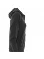 Felpa Nera Garzata con Cappuccio Full Zip A|X Armani Exchange Donna logo AX in Strass