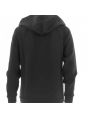 Felpa Nera Garzata con Cappuccio Full Zip A|X Armani Exchange Donna logo AX in Strass