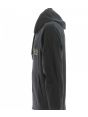 Felpa Garzata Full Zip Cappuccio A|X Armani Exchange Uomo Nera Logo AX Oro