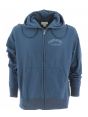 Felpa Garzata Full Zip Cappuccio Calvin Klein Uomo Tinta Unita Logo Calvin Klein Ricamato