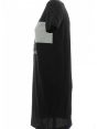 Abitino Girocollo Manica Corta Calvin Klein Donna Nero/Bianco Logo CK Ricamato