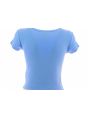 T Shirt Elasticizzata Manica Corta Girocollo Crop Calvin Klein Donna a Costine