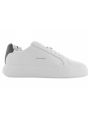 Scarpe Chunky Cupsole Calvin Klein Uomo in Pelle Bianco/Nera