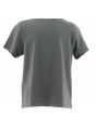 T Shirt Manica Corta Girocollo EA7 Emporio Armani Donna con Logo EA7 in Strass Tinta Unita