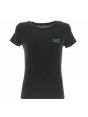 EA7 Emporio Armani Donna T Shirt Natural Ventus7 Manica Corta Girocollo con Applicazione Logata EA7