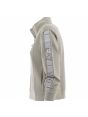 Felpa Crop Garzata Full Zip EA7 Emporio Armani Donna con Banda EA7 Sulle Spalle Tinta Unita