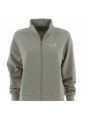 Felpa Garzata Full Zip EA7 Emporio Armani Donna Logo EA7 in Strass