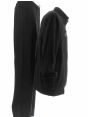 Tuta Acetato Full Zip Uomo EA7 Emporio Armani Nera con Tessuto Stampato EA7 Tinta Unita Nera