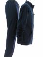 Tuta Felpa Garzata Full Zip Uomo EA7 Emporio Armani Tinta Unita Blu