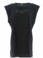 EA7 Emporio Armani Abitino Donna Tinta Unita Nero Elasticizzato Seza Maniche