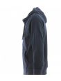 Felpa Garzata Cappuccio Full Zip EA7 Emporio Armani Uomo Tinta Unita con Grande Logo EA7 sulla Manica