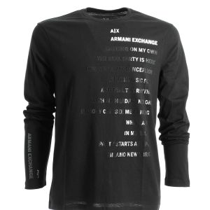 A|X Armani Exchange Uomo T Shirt Manica Lunga Giro Collo