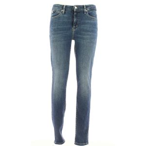 Calvin Klein Donna Pantalone Jeans Mid Rise Skinny