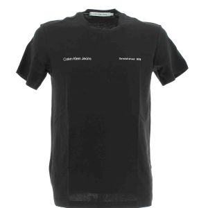 Calvin Klein Uomo T Shirt Manica Corta Giro Collo Tinta Unita Regular
