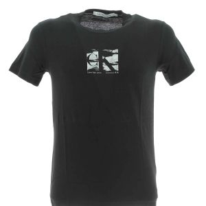 Calvin Klein Uomo T Shirt Manica Corta Giro Collo Logo CK Al Centro