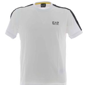 EA7 Emporio Armani Uomo T-Shirt Manica Corta Giro Collo Con Tape Logato EA7
