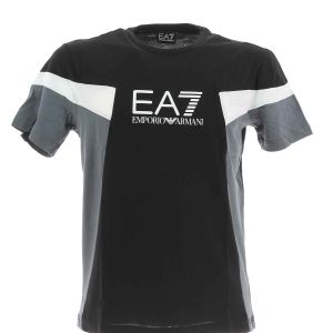 EA7 Emporio Armani Uomo T-Shirt Manica Corta Giro Collo Con Inserti Colorati